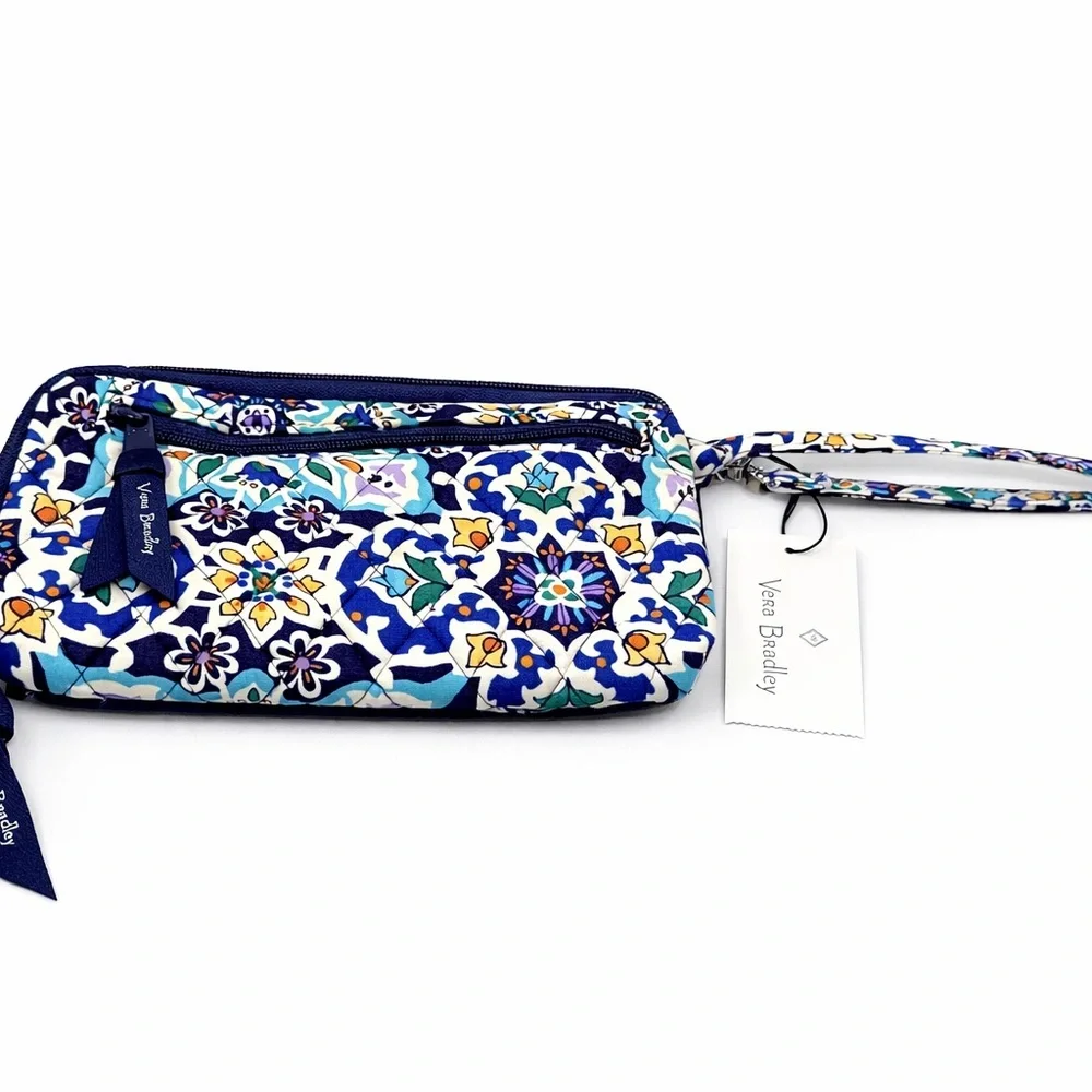 Vera Bradley Blue Floral Wristlet boho